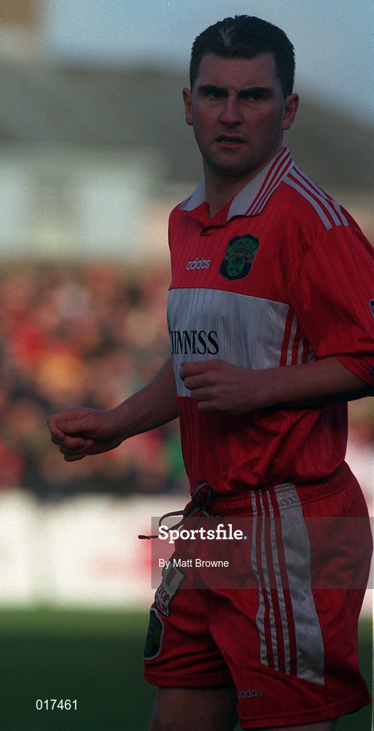 30 December 1998; Pat Morely of Cork City during the Harp Lager League Cup Final 2nd Leg match between Cork City and Shamrock Rovers at Turner's Cross in Cork. Photo by Matt Browne/Sportsfile.
