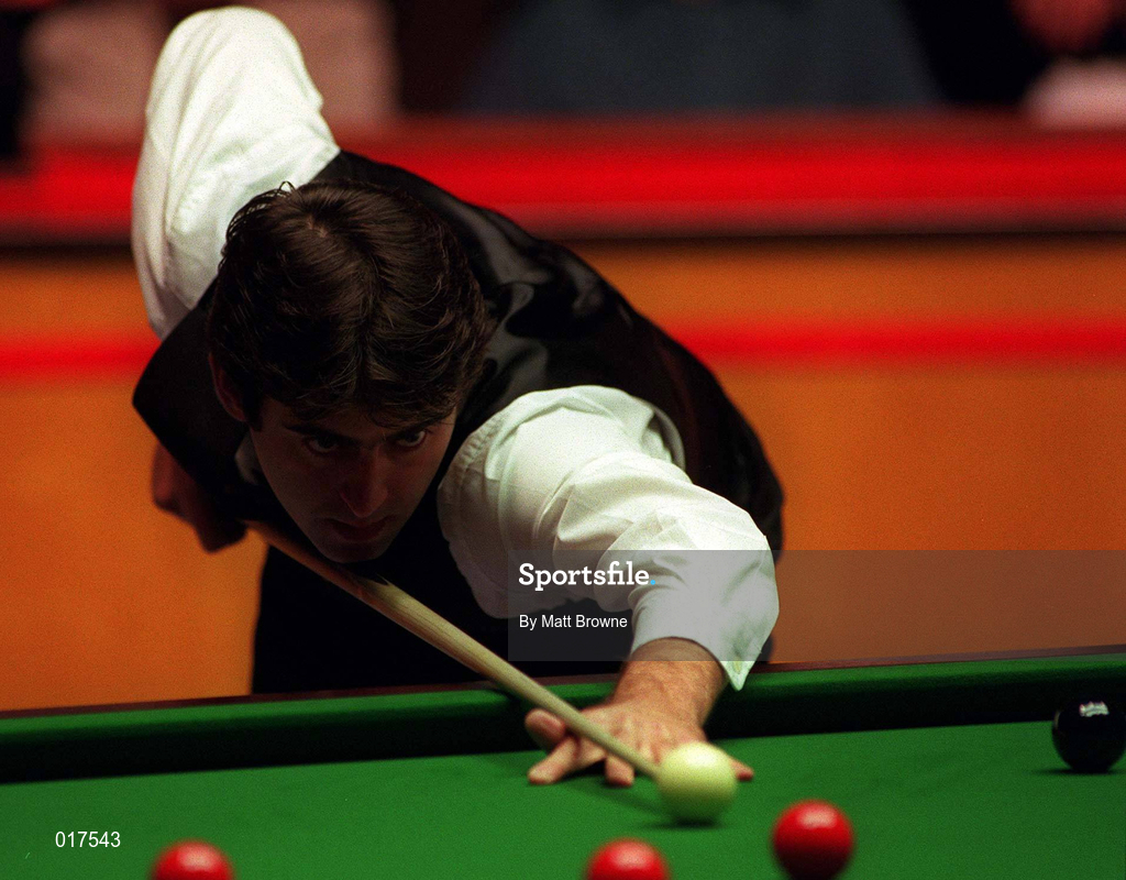 24 March 1998; Ronnie O'Sullivan during his Round 1 match against Jimmy White on Day 1 of the Benson and Hedges Irish Masters Snooker at Goffs in Kill, Kildare. Photo by Matt Browne/Sportsfile