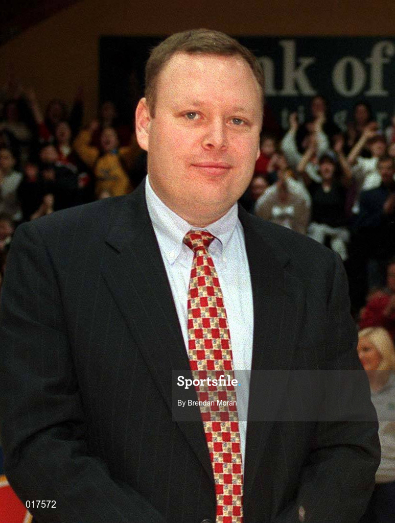 25 January 1998; Irish Basketball Association Chief Executive Scott McCarthy following the Senior Men's Sprite National Cup Final between Denny Notre Dame and Neptune at the National Basketball Arena in Tallaght, Dublin. Photo By Brendan Moran/Sportsfile.