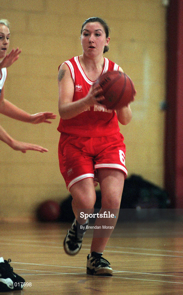 26 October 1997; Lorraine O'Brien of Tolka Rovers during the ESB Women's Basketball League match between Tolka Rovers and Wildcats at Tolka Rovers Basketball Club in Dublin. Photo By Brendan Moran/Sportsfile.