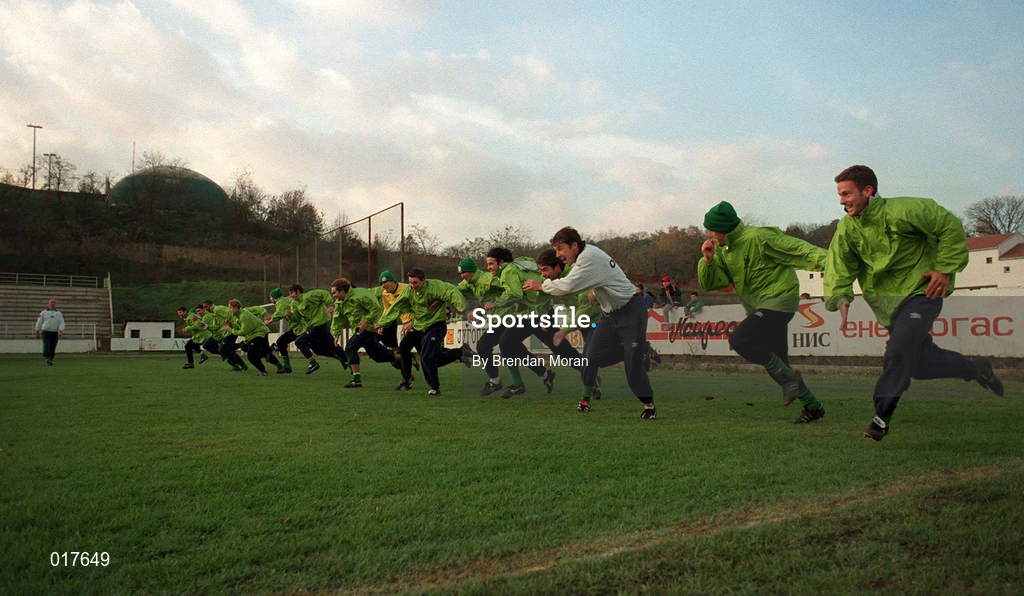 17 November 1998; A general view during a Republic of Ireland Training Session at Radnitchi Stadium in Belgrade, Yugoslavia. Photo By Brendan Moran/Sportsfile.