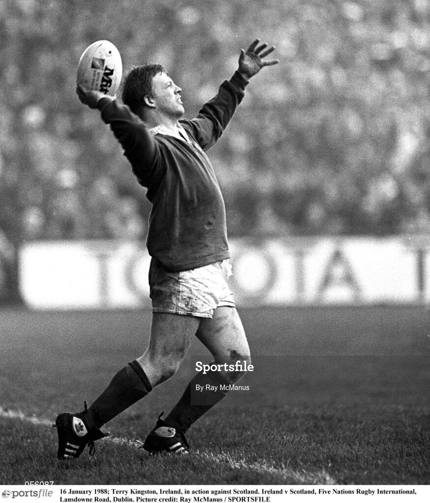 16 January 1988; Terry Kingston, Ireland, in action against Scotland. Ireland v Scotland, Five Nations Rugby International, Lansdowne Road, Dublin. Picture credit: Ray McManus / SPORTSFILE