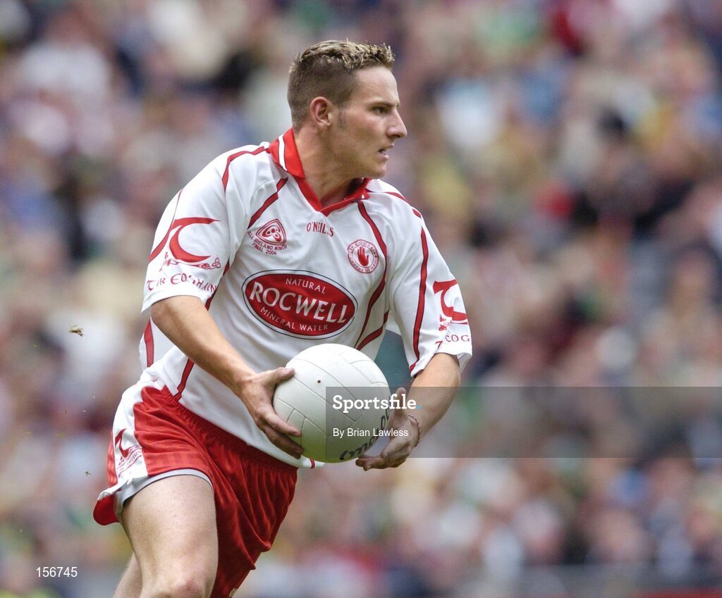 26 September 2004; Paul Marlow, Tyrone. All-Ireland Minor Football Championship Final, Kerry v Tyrone, Croke Park, Dublin. Picture credit; Brian Lawless / SPORTSFILE *** Local Caption *** Any photograph taken by SPORTSFILE during, or in connection with, the 2004 All-Ireland Minor Football Final which displays GAA logos or contains an image or part of an image of any GAA intellectual property, or, which contains images of a GAA player/players in their playing uniforms, may only be used for editorial and non-advertising purposes.  Use of photographs for advertising, as posters or for purchase separately is strictly prohibited unless prior written approval has been obtained from the Gaelic Athletic Association.