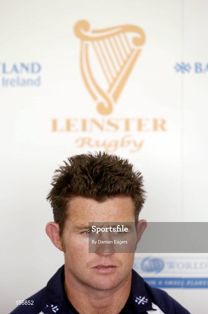30 September 2004; David Holwell at a press conference announcing his signing for Leinster. Old Belvedere, Dublin. Picture credit; Damien Eagers / SPORTSFILE