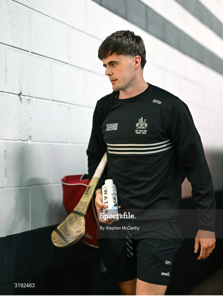 20 July 2025; Darragh Fitzgibbon of Cork arrives before the GAA Hurling All-Ireland Senior Championship final match between Cork and Tipperary at Croke Park in Dublin. Photo by Stephen McCarthy/Sportsfile