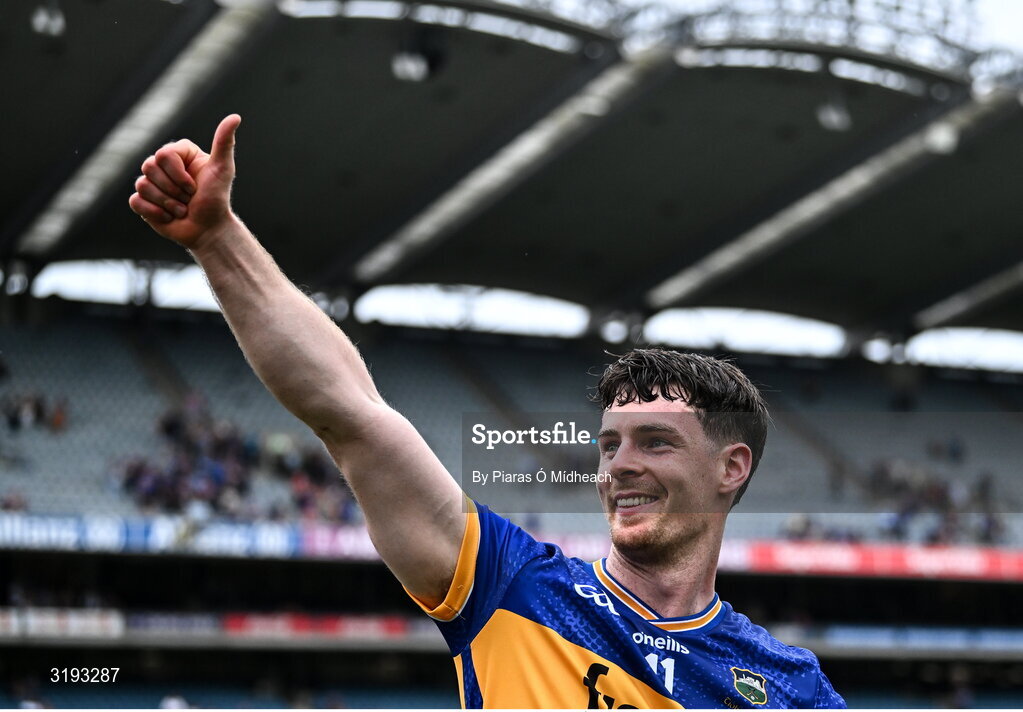 20 July 2025; Andrew Ormond of Tipperary celebrates after the GAA Hurling All-Ireland Senior Championship final match between Cork and Tipperary at Croke Park in Dublin. Photo by Piaras Ó Mídheach/Sportsfile
