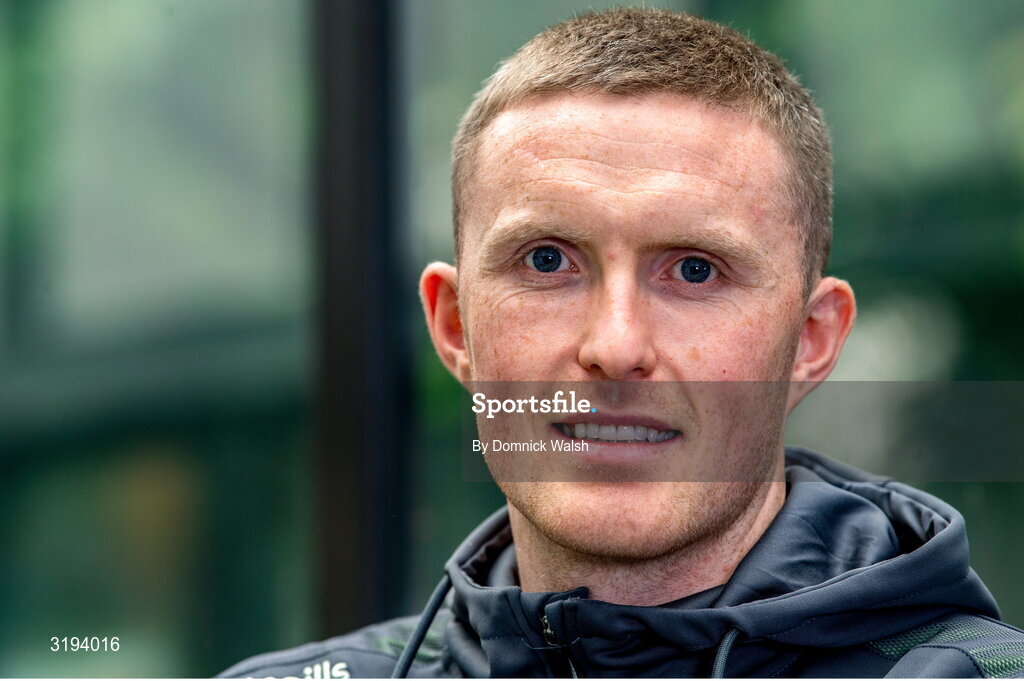 19 July 2025; Jason Foley poses for a portrait during the Kerry GAA Football All-Ireland Senior Final Media Conference at the Gleneagle Hotel in Killarney, Kerry. Photo by Domnick Walsh/Sportsfile