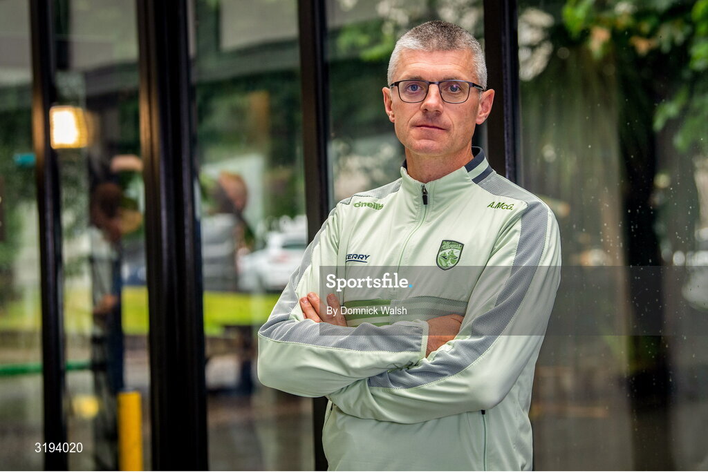19 July 2025; Selector Aodhán Mac Gearailt during the Kerry GAA Football All-Ireland Senior Final Media Conference at the Gleneagle Hotel in Killarney, Kerry. Photo by Domnick Walsh/Sportsfile