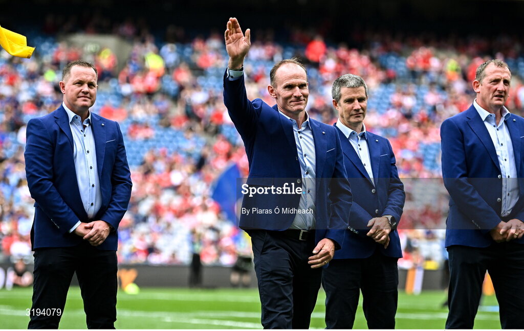 20 July 2025; Noel Hickey of the 2000 All-Ireland winning Kilkenny hurling jubilee team who were honoured before the GAA Hurling All-Ireland Senior Championship final match between Cork and Tipperary at Croke Park in Dublin. Photo by Piaras Ó Mídheach/Sportsfile