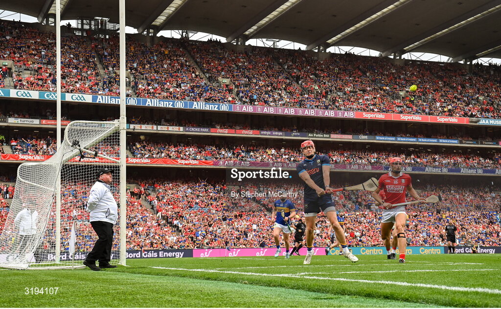 20 July 2025; Tipperary goalkeeper Rhys Shelly during the GAA Hurling All-Ireland Senior Championship final match between Cork and Tipperary at Croke Park in Dublin. Photo by Stephen McCarthy/Sportsfile