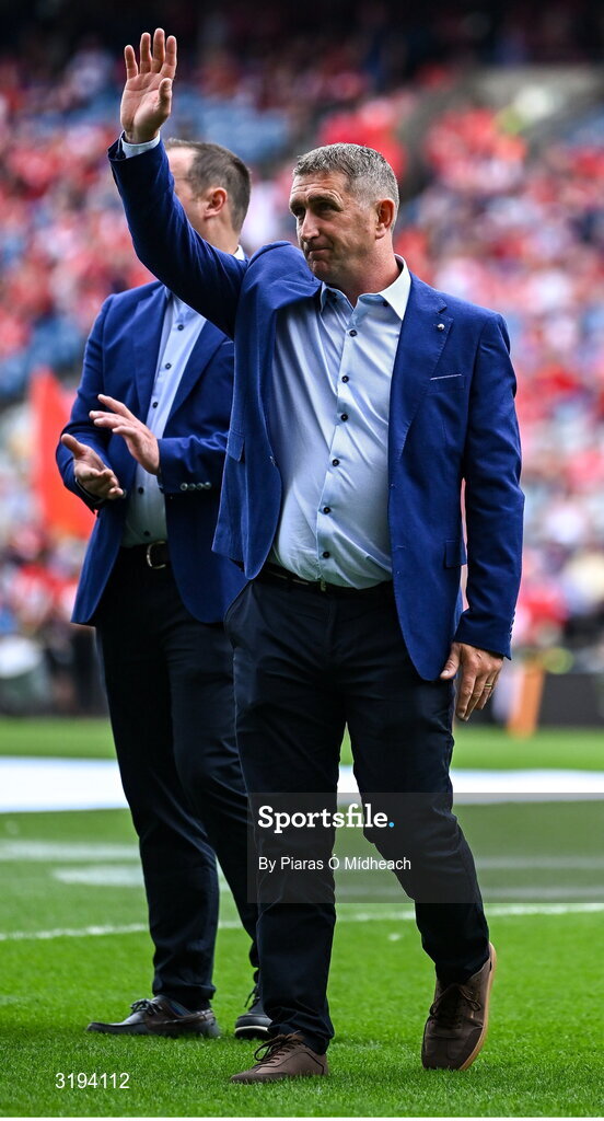 20 July 2025; Paddy Mullally of the 2000 All-Ireland winning Kilkenny hurling jubilee team who were honoured before the GAA Hurling All-Ireland Senior Championship final match between Cork and Tipperary at Croke Park in Dublin. Photo by Piaras Ó Mídheach/Sportsfile