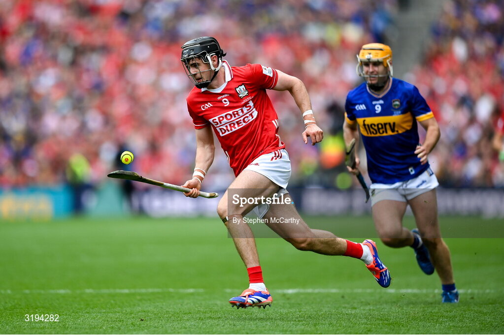 20 July 2025; Darragh Fitzgibbon of Cork during the GAA Hurling All-Ireland Senior Championship final match between Cork and Tipperary at Croke Park in Dublin. Photo by Stephen McCarthy/Sportsfile