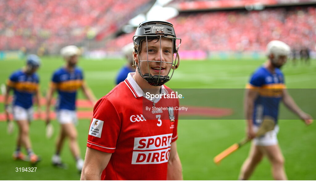 20 July 2025; Eoin Downey of Cork before the GAA Hurling All-Ireland Senior Championship final match between Cork and Tipperary at Croke Park in Dublin. Photo by Stephen McCarthy/Sportsfile
