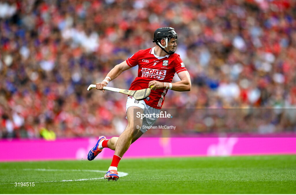 20 July 2025; Darragh Fitzgibbon of Cork during the GAA Hurling All-Ireland Senior Championship final match between Cork and Tipperary at Croke Park in Dublin. Photo by Stephen McCarthy/Sportsfile
