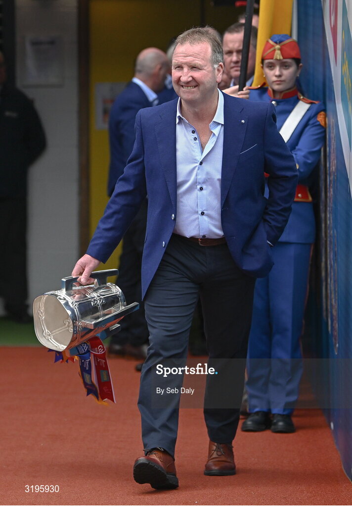 20 July 2025; Captain Willie O'Connor of the 2000 All-Ireland winning Kilkenny hurling jubilee team who were honoured before the GAA Hurling All-Ireland Senior Championship final match between Cork and Tipperary at Croke Park in Dublin. Photo by Seb Daly/Sportsfile