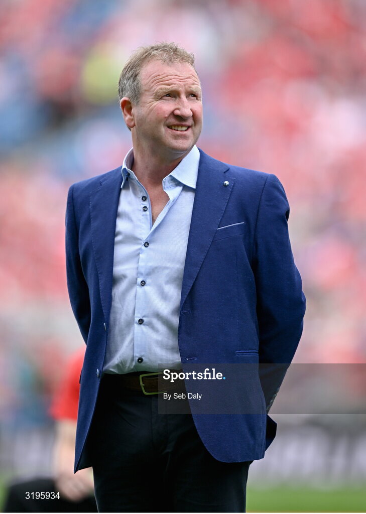 20 July 2025; Captain Willie O'Connor of the 2000 All-Ireland winning Kilkenny hurling jubilee team who were honoured before the GAA Hurling All-Ireland Senior Championship final match between Cork and Tipperary at Croke Park in Dublin. Photo by Seb Daly/Sportsfile