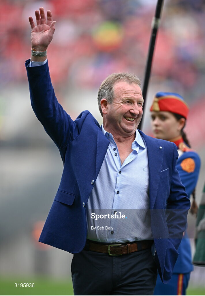 20 July 2025; Willie O'Connor of the 2000 All-Ireland winning Kilkenny hurling jubilee team who were honoured before the GAA Hurling All-Ireland Senior Championship final match between Cork and Tipperary at Croke Park in Dublin. Photo by Seb Daly/Sportsfile