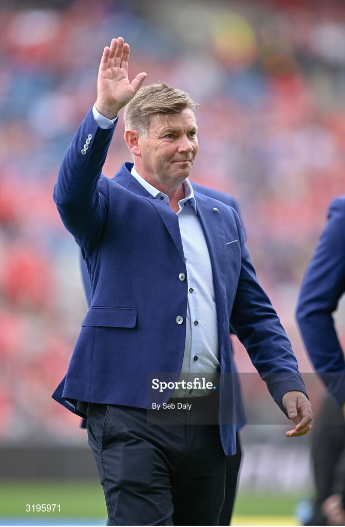 20 July 2025; Martin Carey of the 2000 All-Ireland winning Kilkenny hurling jubilee team who were honoured before the GAA Hurling All-Ireland Senior Championship final match between Cork and Tipperary at Croke Park in Dublin. Photo by Seb Daly/Sportsfile