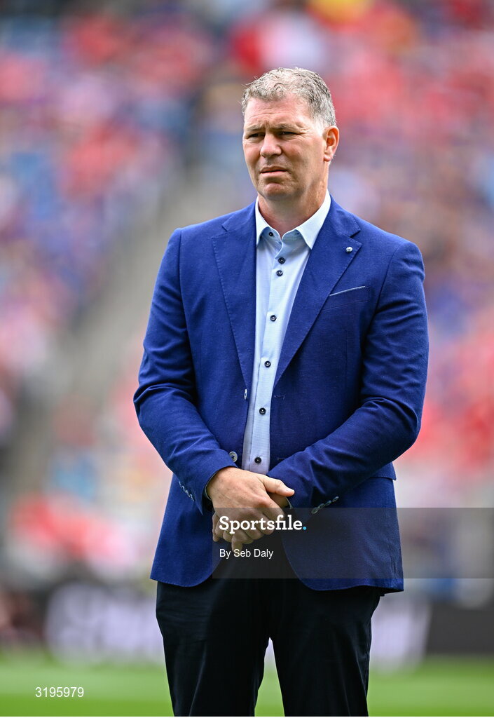 20 July 2025; Jimmy Coogan of the 2000 All-Ireland winning Kilkenny hurling jubilee team who were honoured before the GAA Hurling All-Ireland Senior Championship final match between Cork and Tipperary at Croke Park in Dublin. Photo by Seb Daly/Sportsfile
