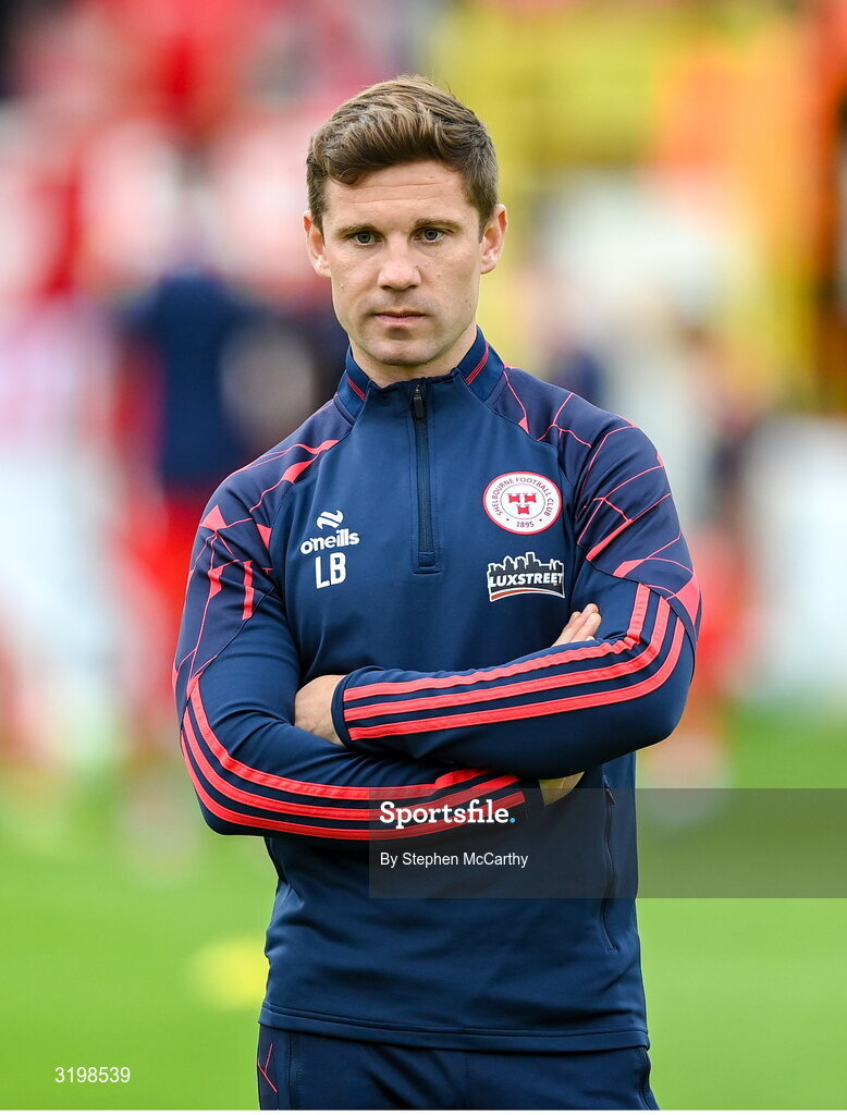 23 July 2025; Shelbourne technical director Luke Byrne before the UEFA Champions League Second Qualifying Round first leg match between Shelbourne and Qarabag FK at Tolka Park in Dublin. Photo by Stephen McCarthy/Sportsfile