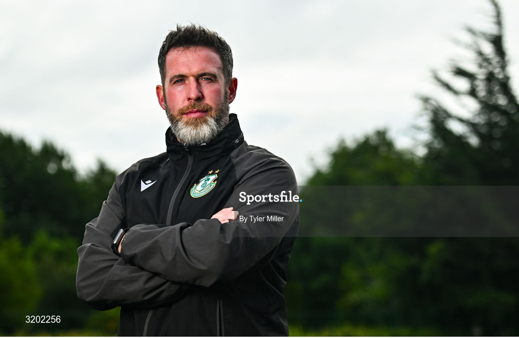 30 July 2025; Manager Stephen Bradley during a Shamrock Rovers media conference at Roadstone Group Sports Club in Dublin. Photo by Tyler Miller/Sportsfile
