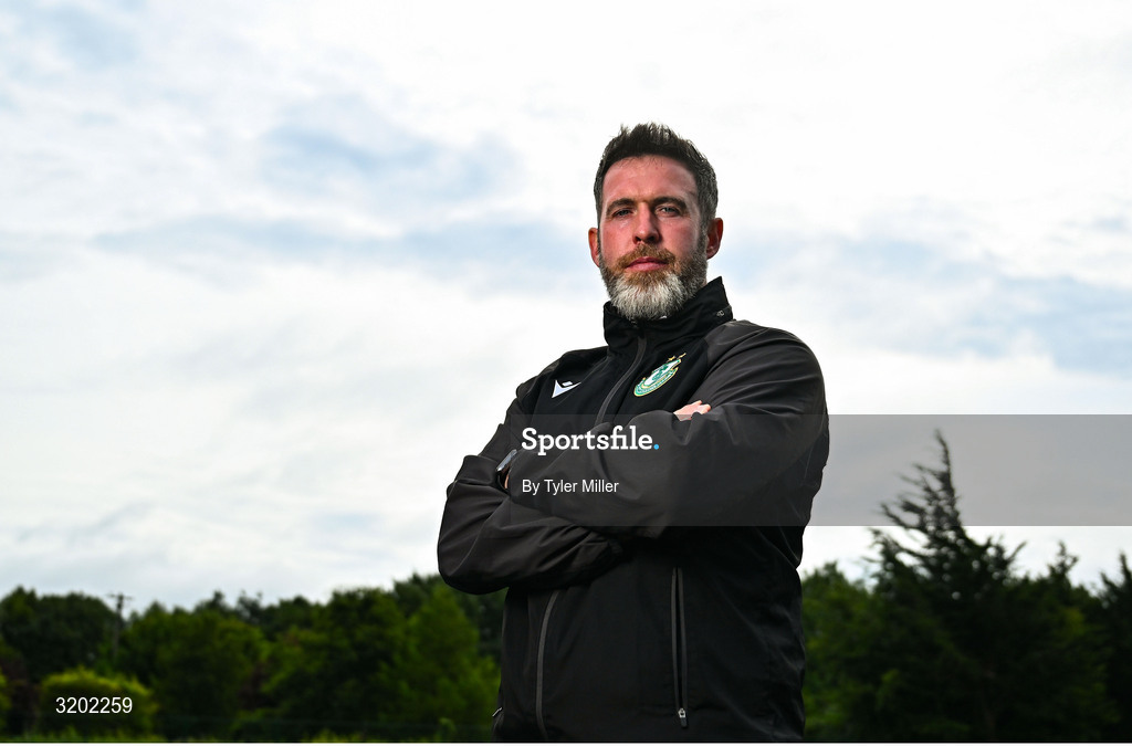 30 July 2025; Manager Stephen Bradley during a Shamrock Rovers media conference at Roadstone Group Sports Club in Dublin. Photo by Tyler Miller/Sportsfile