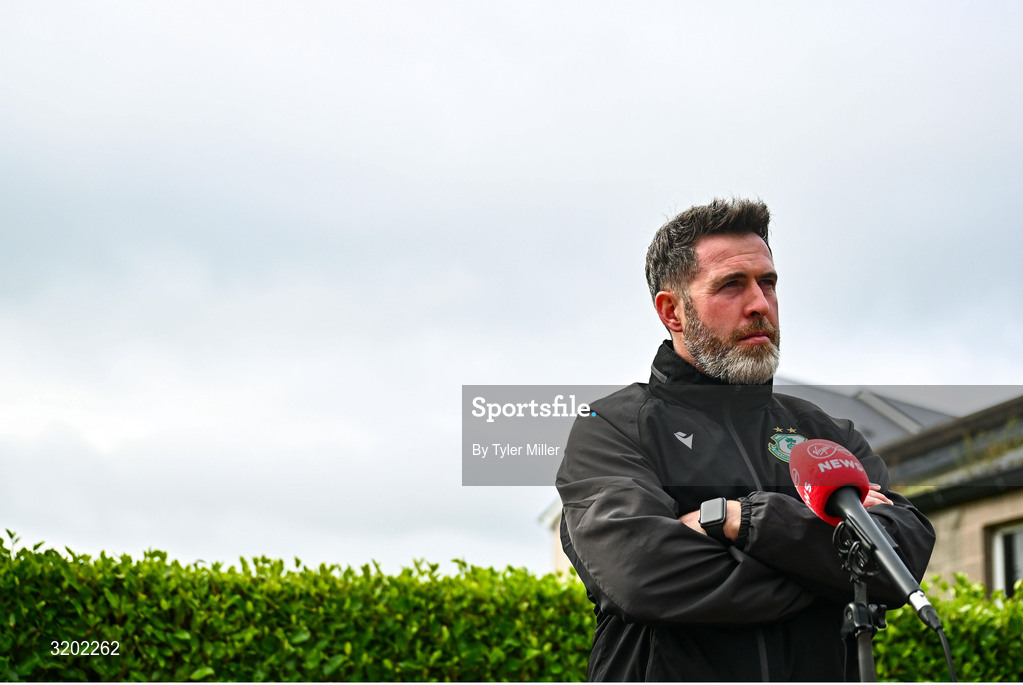 30 July 2025; Manager Stephen Bradley during a Shamrock Rovers media conference at Roadstone Group Sports Club in Dublin. Photo by Tyler Miller/Sportsfile