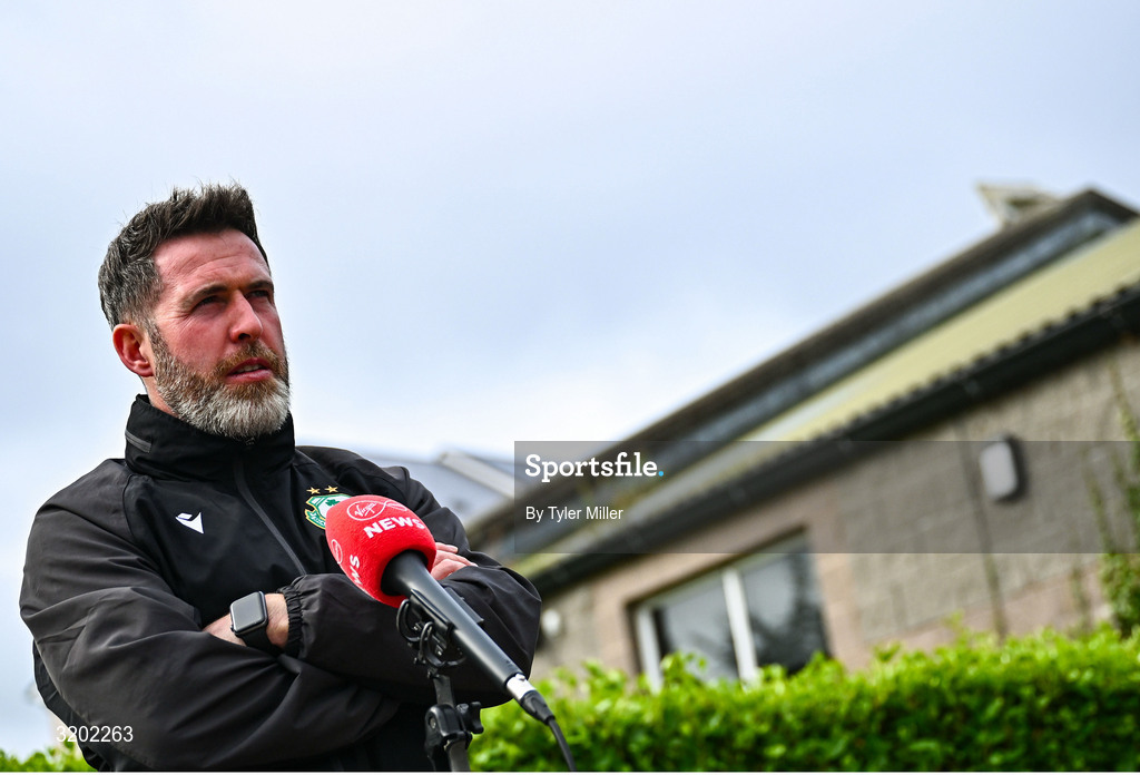 30 July 2025; Manager Stephen Bradley during a Shamrock Rovers media conference at Roadstone Group Sports Club in Dublin. Photo by Tyler Miller/Sportsfile