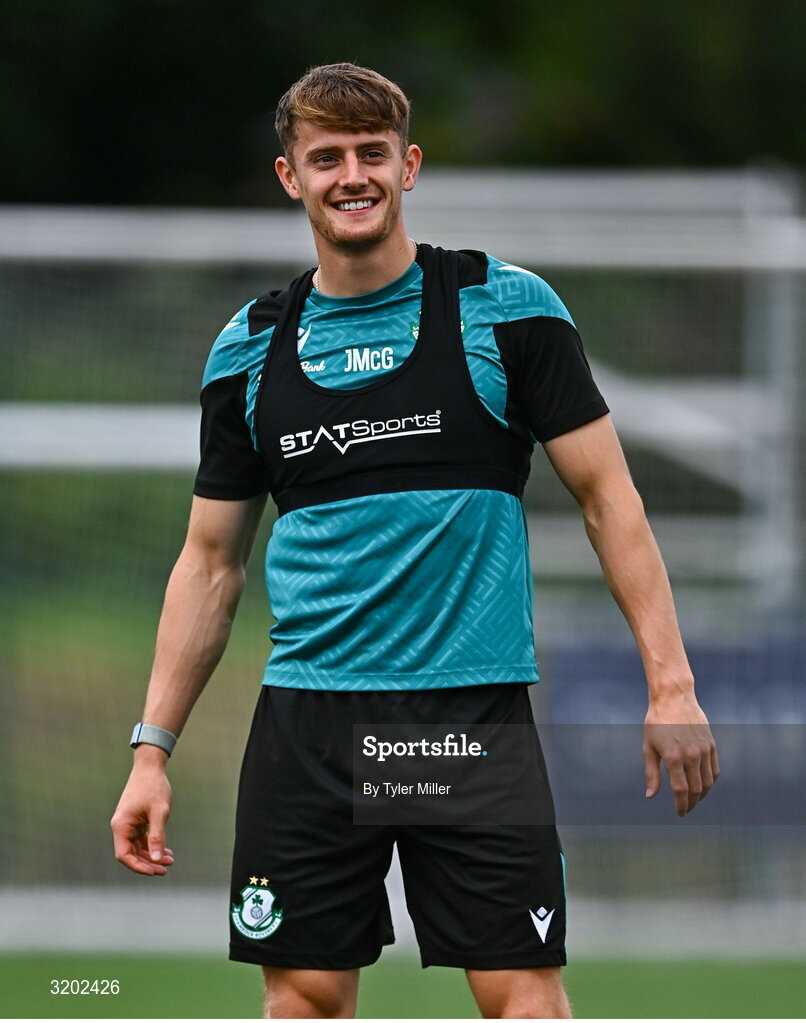 30 July 2025; John McGovern during a Shamrock Rovers training session at Roadstone Group Sports Club in Dublin. Photo by Tyler Miller/Sportsfile