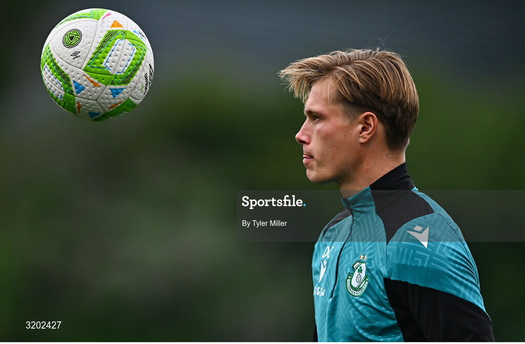 30 July 2025; Daniel Cleary during a Shamrock Rovers training session at Roadstone Group Sports Club in Dublin. Photo by Tyler Miller/Sportsfile
