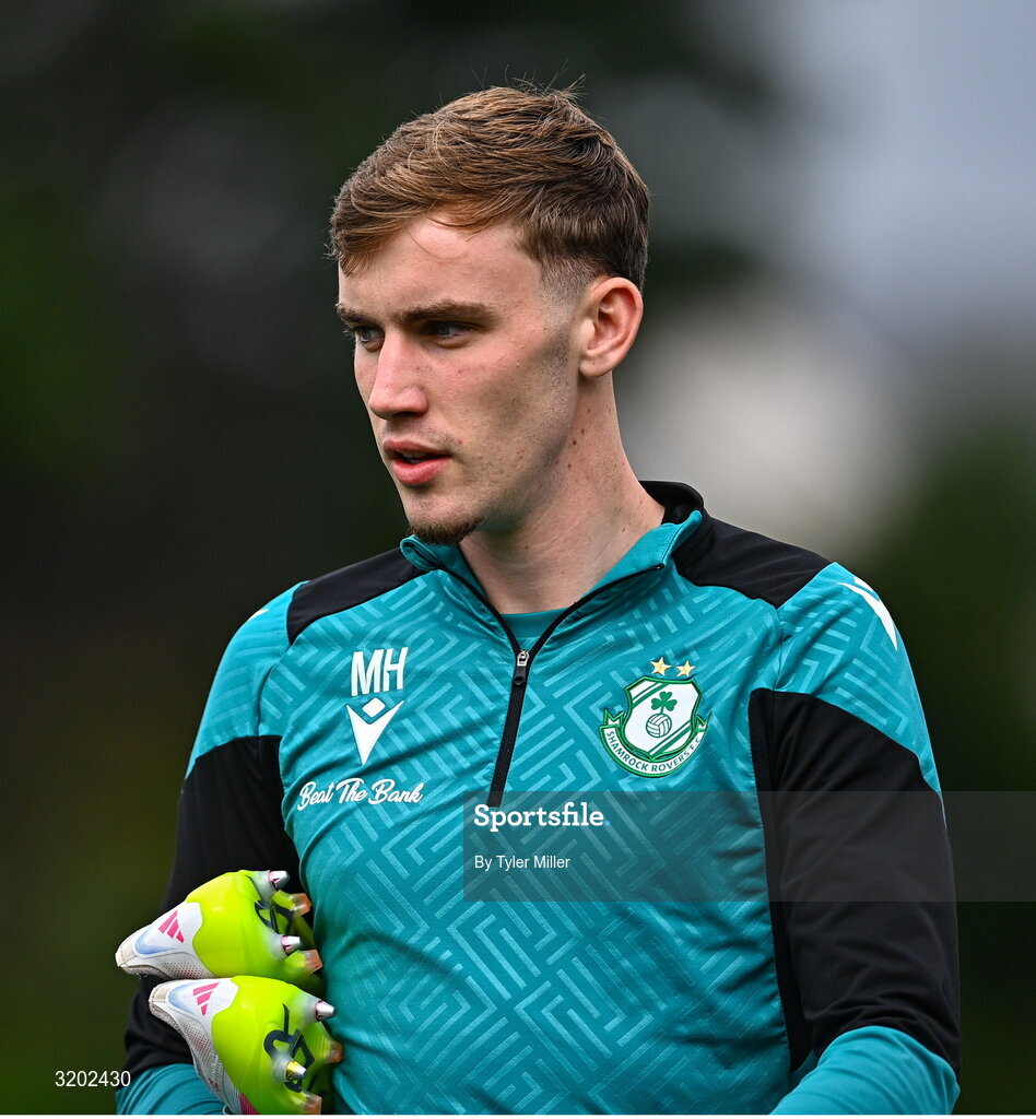 30 July 2025; Matt Healy during a Shamrock Rovers training session at Roadstone Group Sports Club in Dublin. Photo by Tyler Miller/Sportsfile