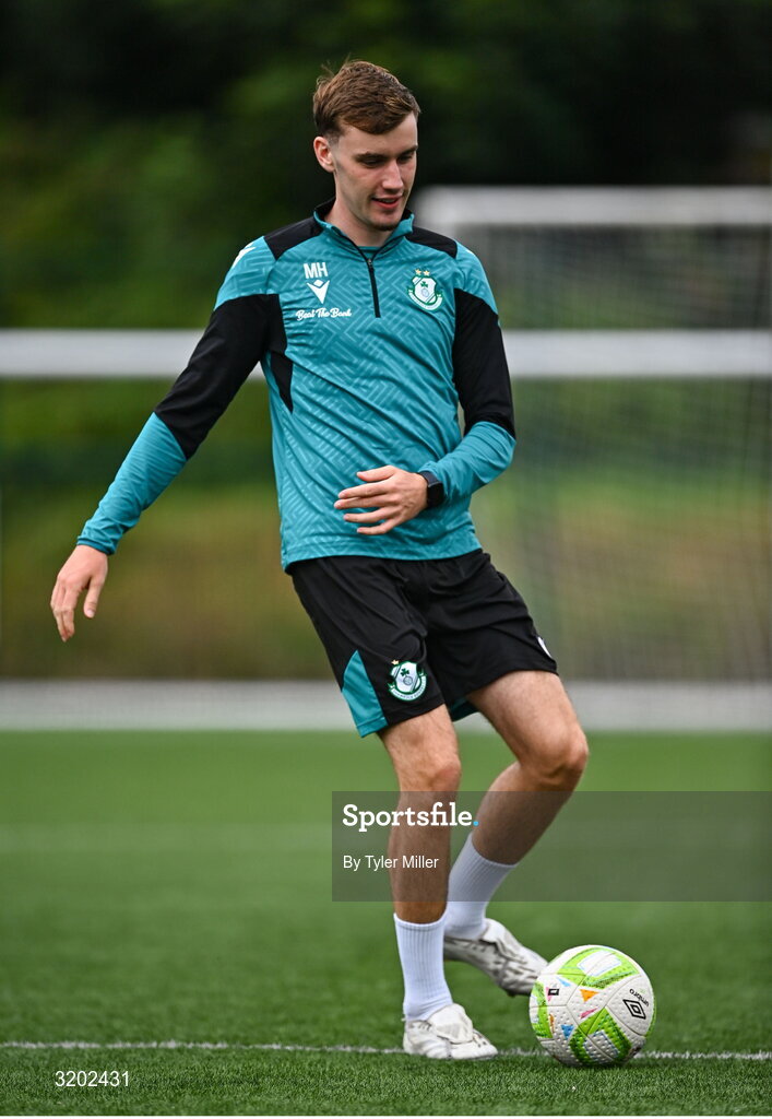 30 July 2025; Matt Healy during a Shamrock Rovers training session at Roadstone Group Sports Club in Dublin. Photo by Tyler Miller/Sportsfile