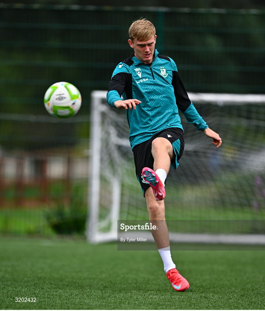 30 July 2025; Michael Noonan during a Shamrock Rovers training session at Roadstone Group Sports Club in Dublin. Photo by Tyler Miller/Sportsfile