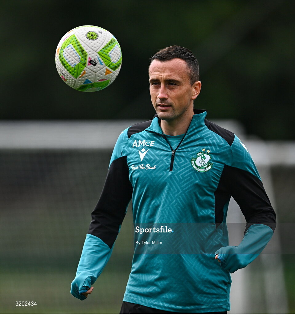 30 July 2025; Aaron McEneff during a Shamrock Rovers training session at Roadstone Group Sports Club in Dublin. Photo by Tyler Miller/Sportsfile