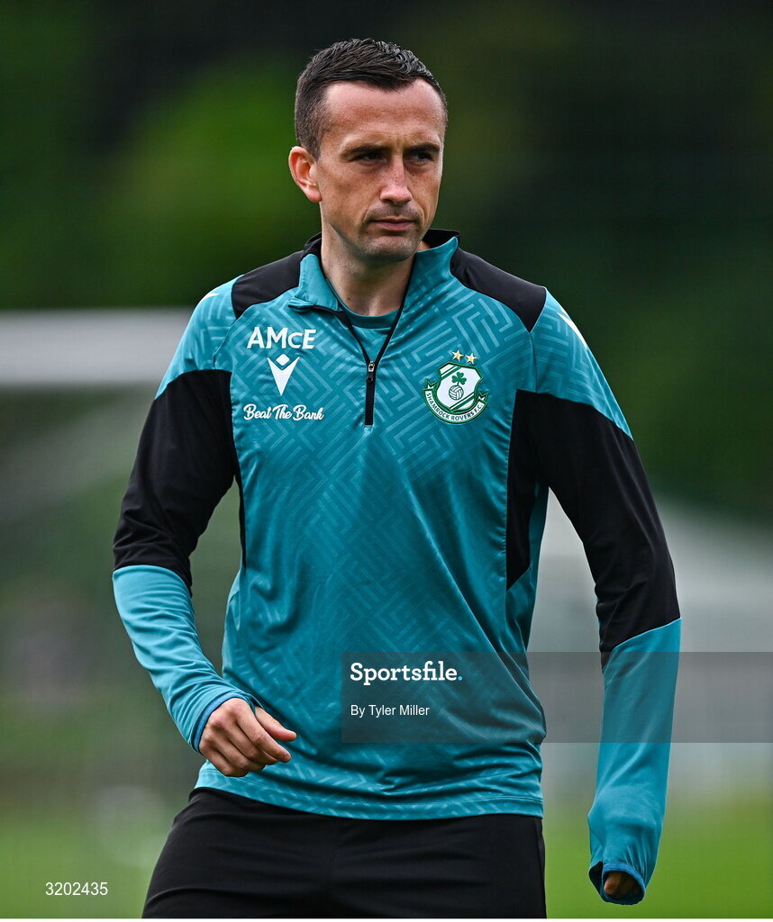 30 July 2025; Aaron McEneff during a Shamrock Rovers training session at Roadstone Group Sports Club in Dublin. Photo by Tyler Miller/Sportsfile