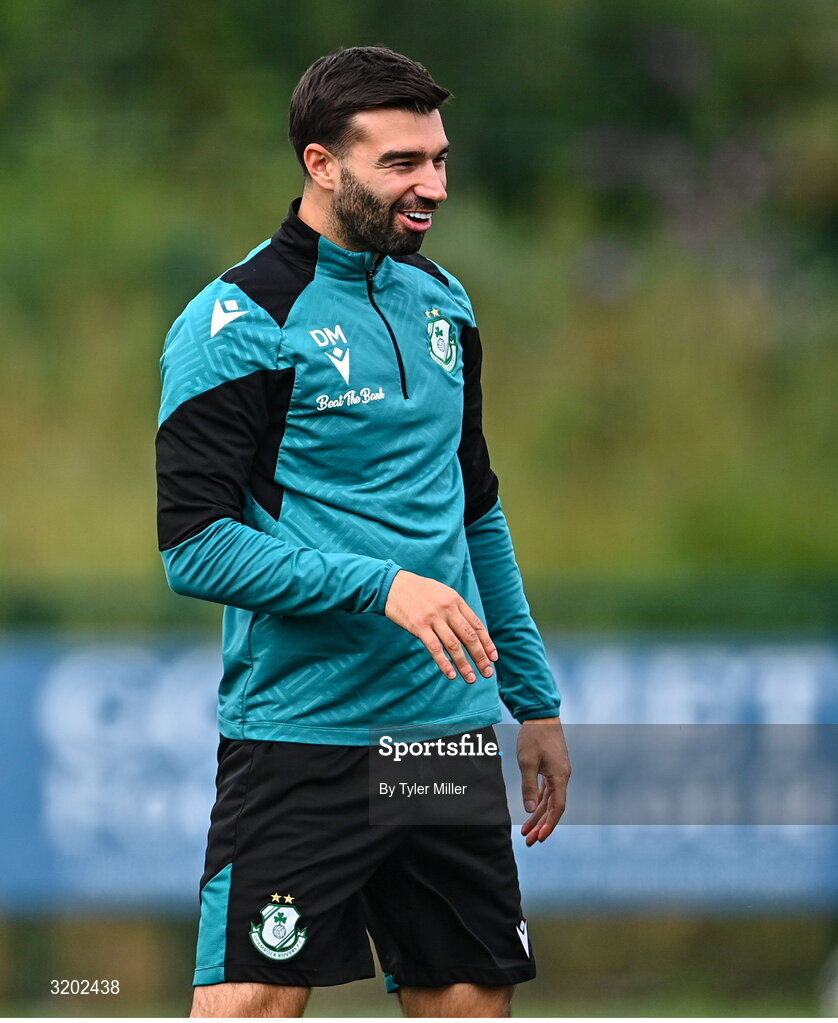 30 July 2025; Danny Mandroiu during a Shamrock Rovers training session at Roadstone Group Sports Club in Dublin. Photo by Tyler Miller/Sportsfile