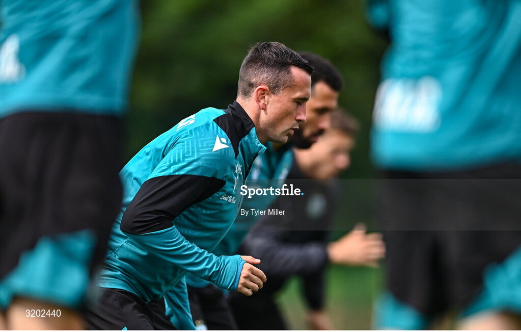 30 July 2025; Aaron McEneff during a Shamrock Rovers training session at Roadstone Group Sports Club in Dublin. Photo by Tyler Miller/Sportsfile