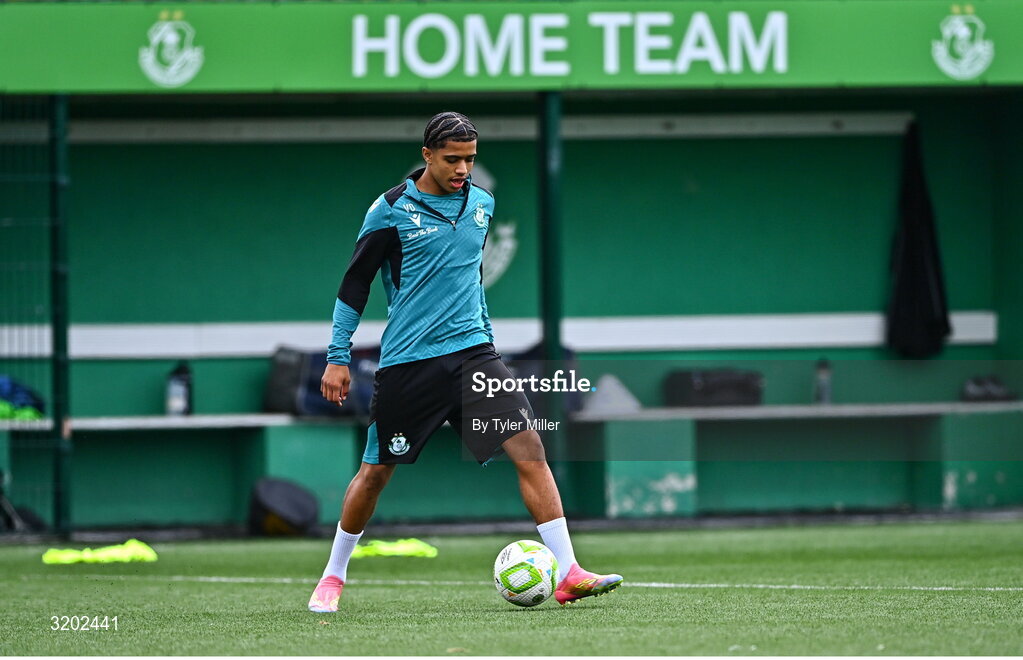 30 July 2025; Victor Ozhianvuna during a Shamrock Rovers training session at Roadstone Group Sports Club in Dublin. Photo by Tyler Miller/Sportsfile