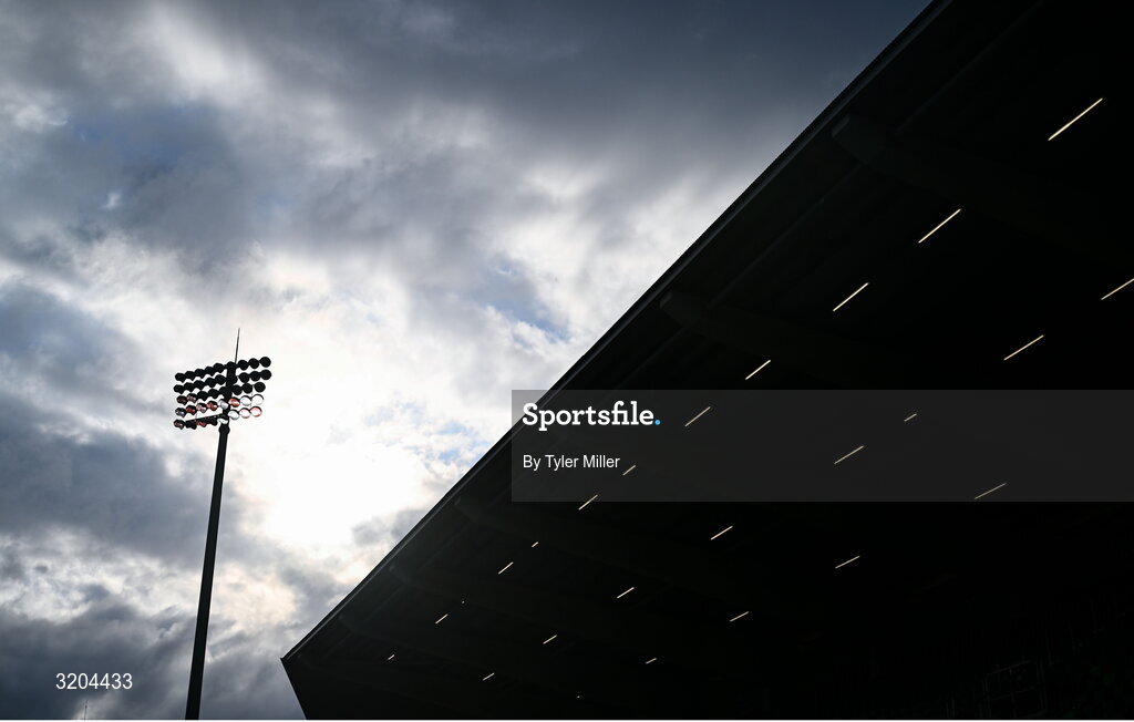 31 July 2025; A general view of a floodlight before the UEFA Conference League Second Qualifying Round second leg match between Shamrock Rovers and St Joseph's at Tallaght Stadium in Dublin. Photo by Tyler Miller/Sportsfile