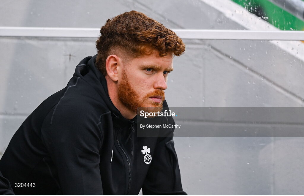 31 July 2025; Connor Malley of Shamrock Rovers before the UEFA Conference League Second Qualifying Round second leg match between Shamrock Rovers and St Joseph's at Tallaght Stadium in Dublin. Photo by Stephen McCarthy/Sportsfile