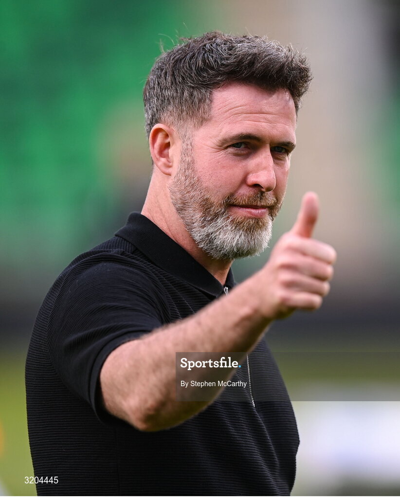 31 July 2025; Shamrock Rovers manager Stephen Bradley before the UEFA Conference League Second Qualifying Round second leg match between Shamrock Rovers and St Joseph's at Tallaght Stadium in Dublin. Photo by Stephen McCarthy/Sportsfile