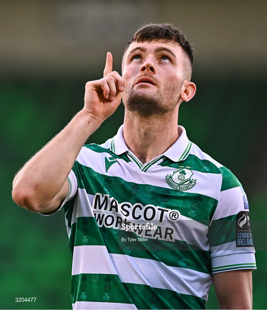 31 July 2025; Josh Honohan of Shamrock Rovers before the UEFA Conference League Second Qualifying Round second leg match between Shamrock Rovers and St Joseph's at Tallaght Stadium in Dublin. Photo by Tyler Miller/Sportsfile