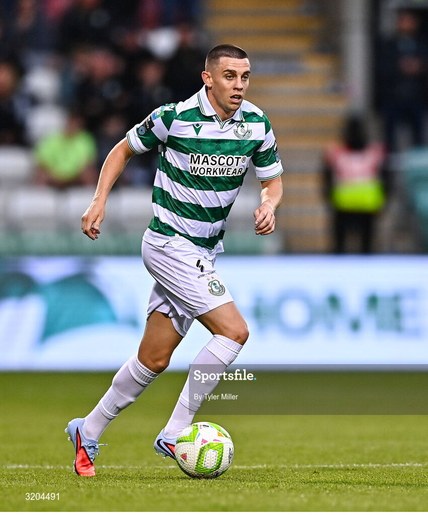 31 July 2025; Gary O'Neill of Shamrock Rovers during the UEFA Conference League Second Qualifying Round second leg match between Shamrock Rovers and St Joseph's at Tallaght Stadium in Dublin. Photo by Tyler Miller/Sportsfile