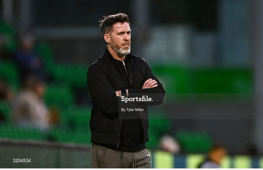 31 July 2025; Shamrock Rovers manager Stephen Bradley during the UEFA Conference League Second Qualifying Round second leg match between Shamrock Rovers and St Joseph's at Tallaght Stadium in Dublin. Photo by Tyler Miller/Sportsfile
