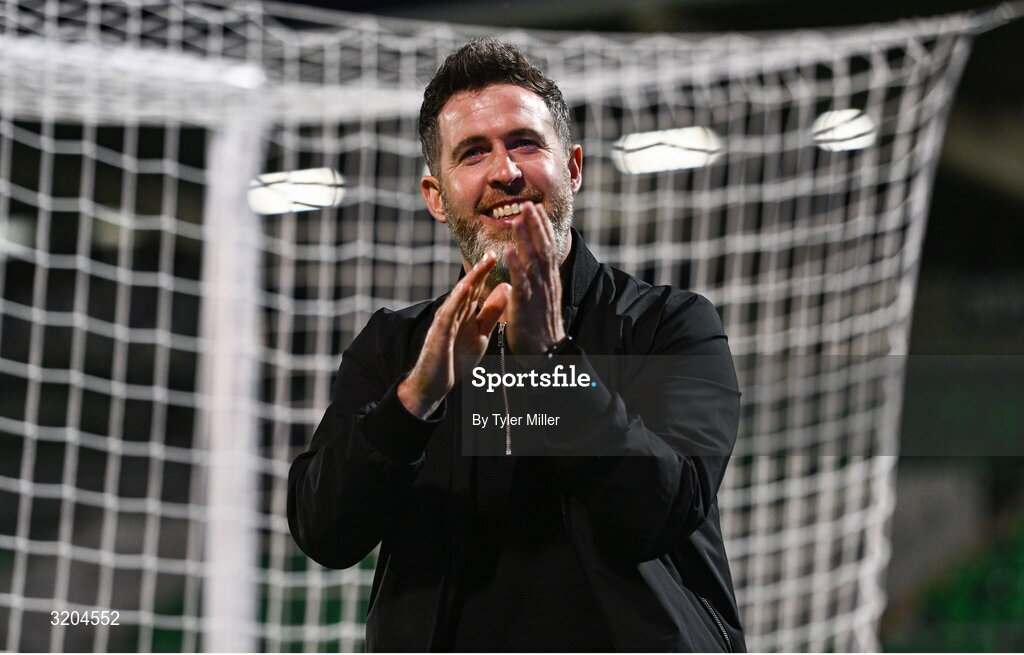31 July 2025; Shamrock Rovers manager Stephen Bradley after the UEFA Conference League Second Qualifying Round second leg match between Shamrock Rovers and St Joseph's at Tallaght Stadium in Dublin. Photo by Tyler Miller/Sportsfile
