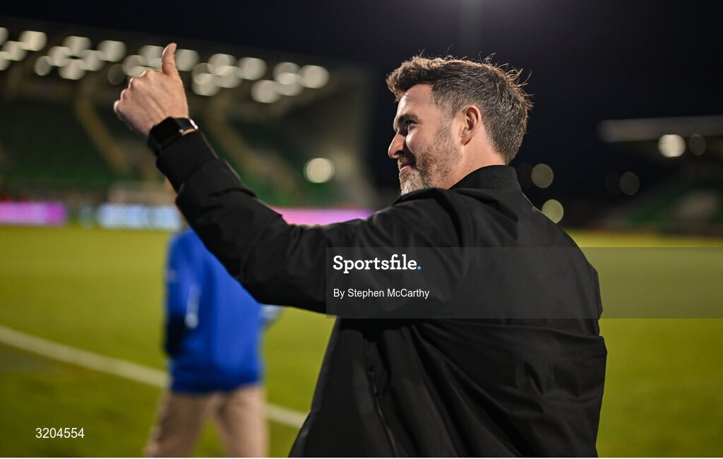 31 July 2025; Shamrock Rovers manager Stephen Bradley after the UEFA Conference League Second Qualifying Round second leg match between Shamrock Rovers and St Joseph's at Tallaght Stadium in Dublin. Photo by Stephen McCarthy/Sportsfile