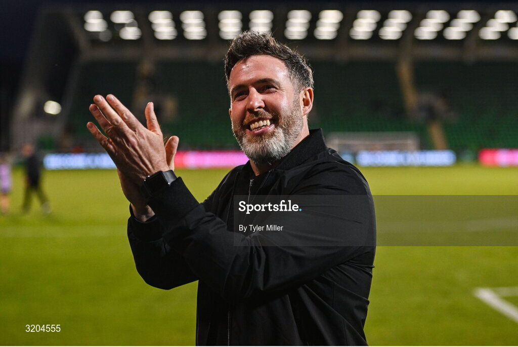31 July 2025; Shamrock Rovers manager Stephen Bradley after the UEFA Conference League Second Qualifying Round second leg match between Shamrock Rovers and St Joseph's at Tallaght Stadium in Dublin. Photo by Tyler Miller/Sportsfile