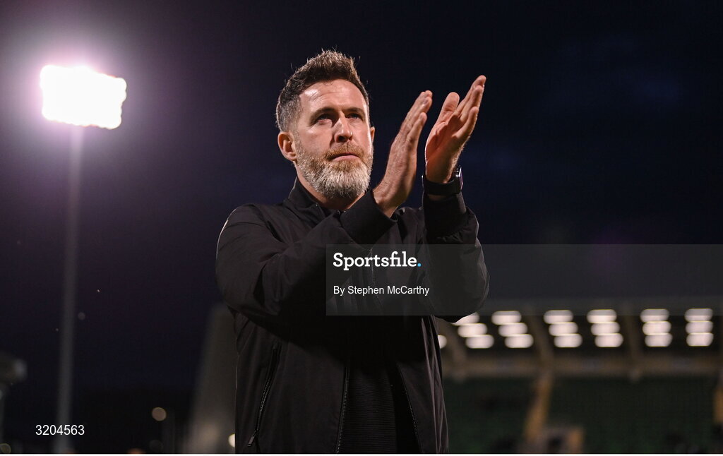31 July 2025; Shamrock Rovers manager Stephen Bradley after the UEFA Conference League Second Qualifying Round second leg match between Shamrock Rovers and St Joseph's at Tallaght Stadium in Dublin. Photo by Stephen McCarthy/Sportsfile