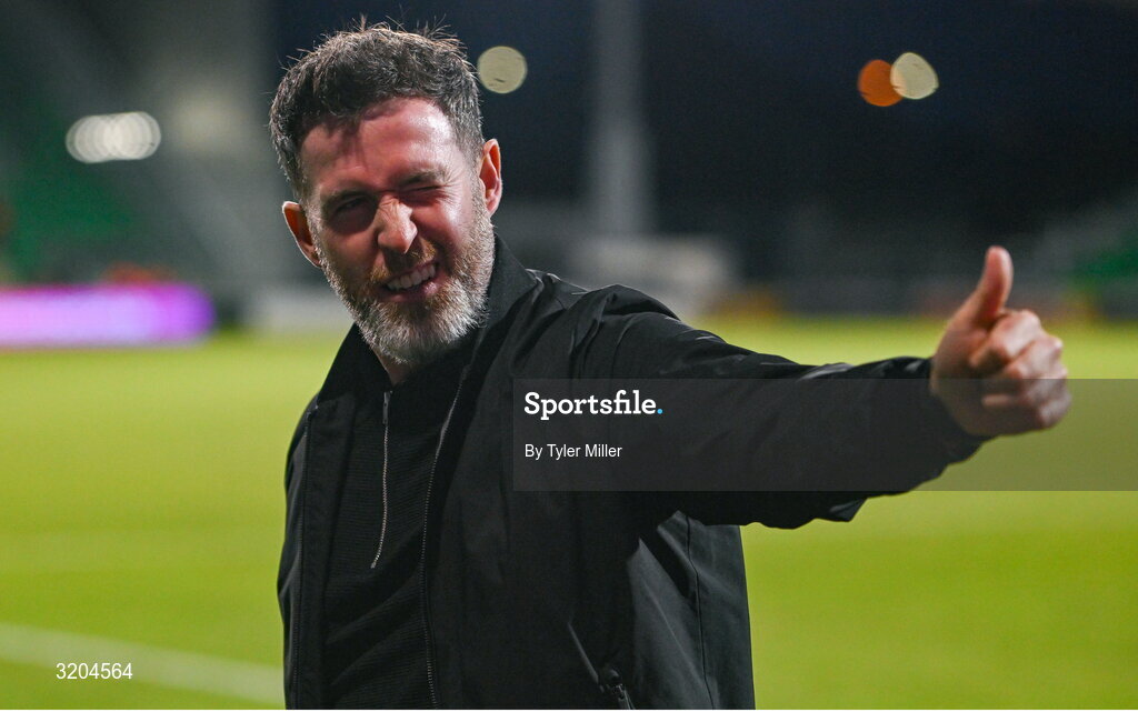31 July 2025; Shamrock Rovers manager Stephen Bradley after the UEFA Conference League Second Qualifying Round second leg match between Shamrock Rovers and St Joseph's at Tallaght Stadium in Dublin. Photo by Tyler Miller/Sportsfile