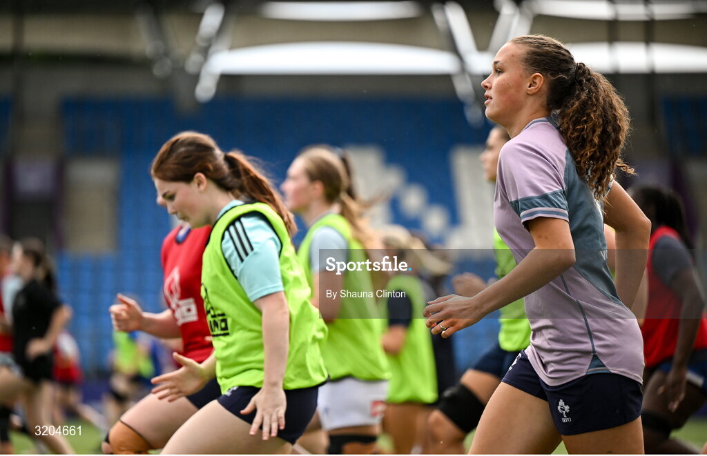31 July 2025; Ava Usanova during a Leinster Rugby women's squad training session at Energia Park in Dublin. Photo by Shauna Clinton/Sportsfile